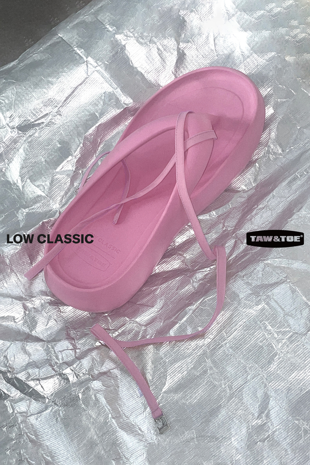 TAW&TOE X LOW CLASSIC] PLATFORM FLIP FLOP - SILVER - 拖鞋_鞋子_ 